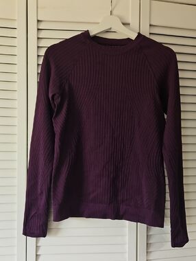Lululemon Ribbed Long Sleeve in Deep Plum